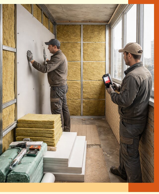 Утепление балкона в Полысаеве от 4627 руб. под ключ | ТепломастерПлс